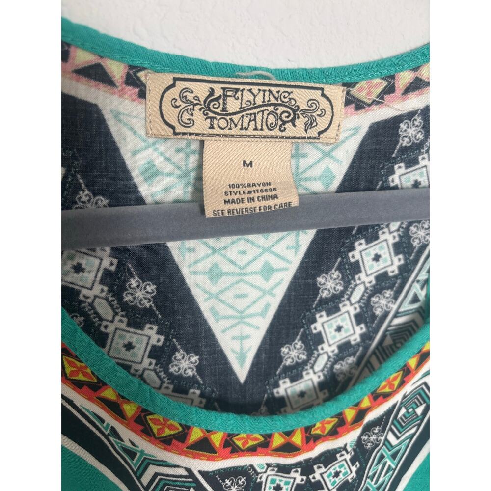 Flying Tomato Boho Tank Top Womens Medium Tribal Aztec Sleeveless Festival - Picture 2 of 5